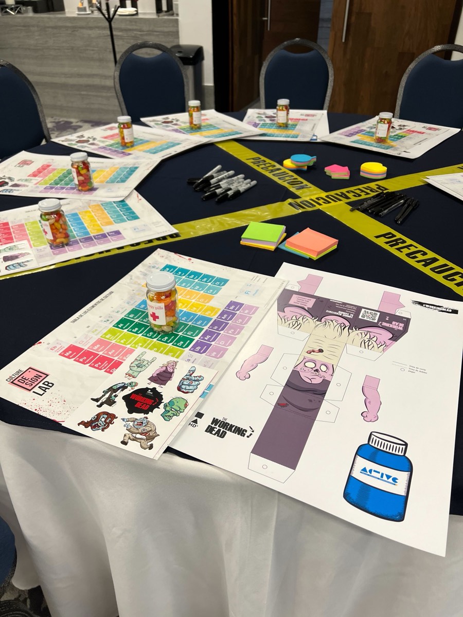 Material del taller: tableros de diagnóstico, recortables y kit de la metodología